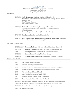 Curriculum Vitae - Gabriel Trop - UNC