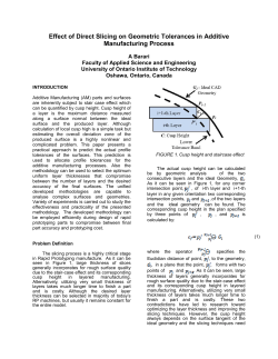 Effect of Direct Slicing on Geometric Tolerances in Additive