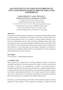 quantitative evaluation of eco-driving on fuel consumption based on