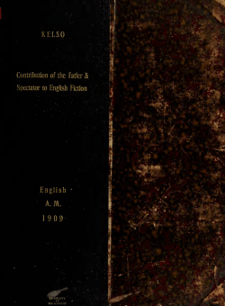 Contribution of The tatler and Spectator to