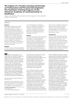 Academic Medicine article - American Academy on Communication