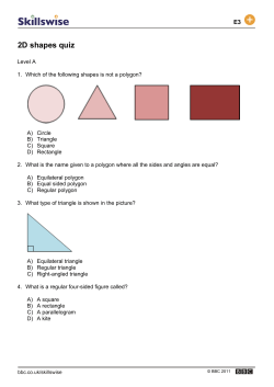 2D shapes quiz