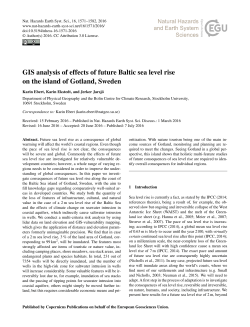 GIS analysis of effects of future Baltic sea level rise on the