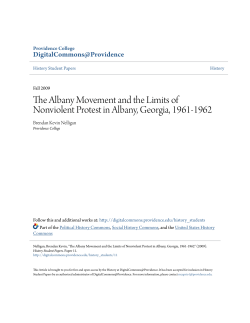 The Albany Movement and the Limits of Nonviolent Protest in Albany