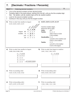 7. [Decimals / Fractions / Percents]