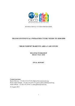 transcontinental infrastructure needs to 2030/2050