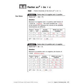 9.6 Factor AX BX C - Killingly Public Schools