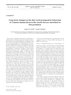 Long-term changes in the diel vertical migration behaviour of