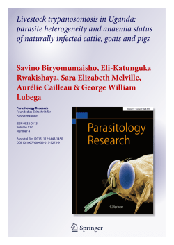 Livestock trypanosomosis in Uganda: parasite heterogeneity and