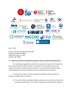 Comments on Smokeless Warning Labels
