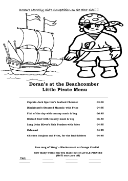 Doran`s Little Pirates Menu