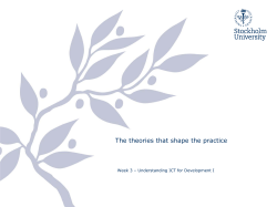 Theories of development