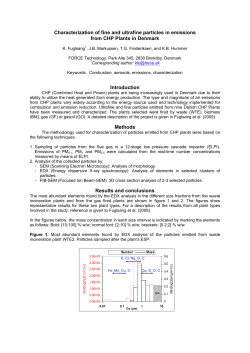 Characterization of fine and ultrafine particles in