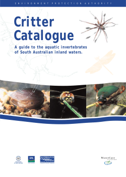Critter Catalogue - EPA, South Australia