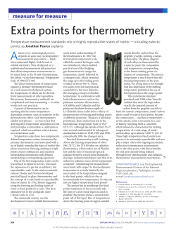 Extra points for thermometry