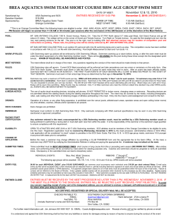Brea BRW Meet Form