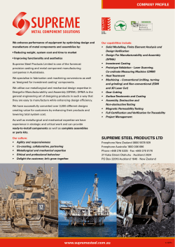 supreme steel products ltd - Supreme Metal Component Solutions