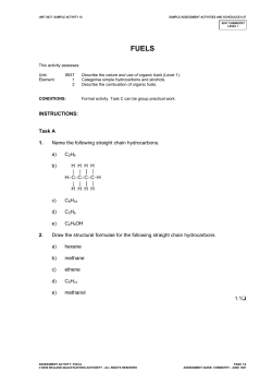 Task A 1. Name the following straight chain hydrocarbons. a) C2H6
