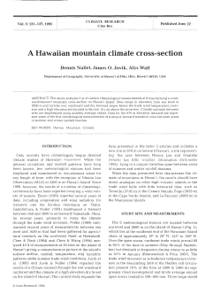 A Hawaiian mountain climate cross
