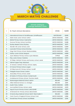 march maths challenge
