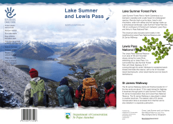 Lake Sumner - Lewis Pass brochure