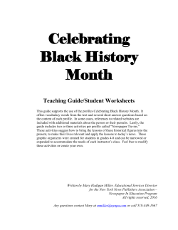 Famous New Yorkers Series Teacher`s Guide