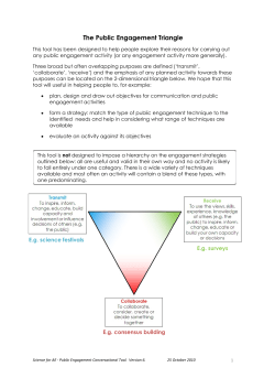 The Public Engagement Triangle