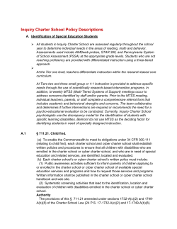 Special Ed Policy and Program