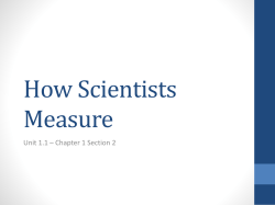 How Scientists Measure