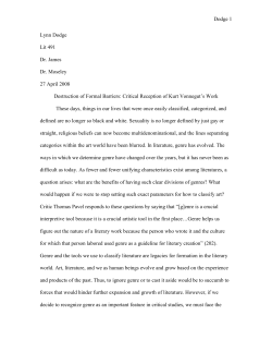 Critical Reception of Kurt Vonnegut`s Work