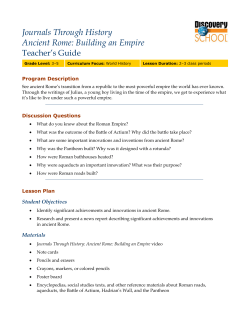 Journals Through History Ancient Rome: Building an Empire