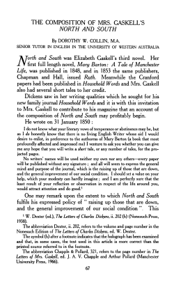 the composition of mrs. gaskell`s north and south