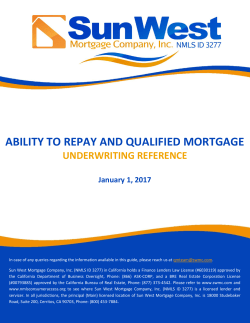 Ability to Repay and Qualified Mortgage