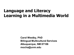Language and Literacy Learning in a Multimedia World