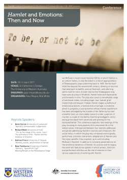 Hamlet and Emotions: Then and Now