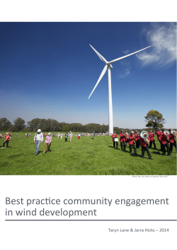 Best practice community engagement in wind