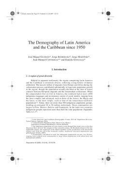 The Demography of Latin America and the Caribbean