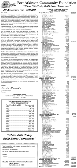 Fort comm foundation - Fort Atkinson Community