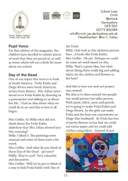 Pupil Voice Day of the Dead