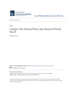 Catalyst: The National War Labor Board of World War II