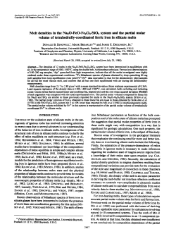 Melt densities in the Na2O-FeO-Fe2O3