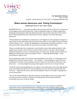 Black women denounce new `Voting Commission`
