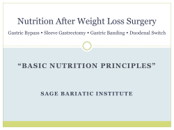 Post-Op Nutrition/Education