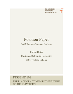 The Place of Activism in the Future of the