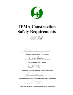 TEMA Construction Safety Requirements