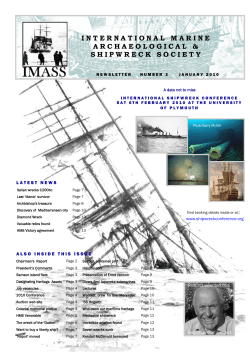 January 2010 - International Shipwreck Conference