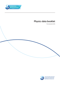 Chemistry data booklet