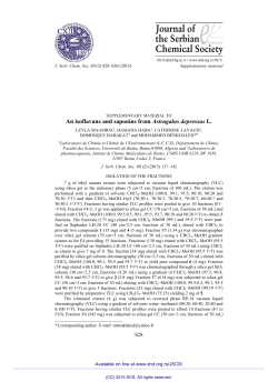 SUPPLEMENTARY MATERIAL TO An isoflavane and saponins from
