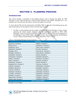 Planning Process - Burlington County, NJ