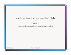 Radioactive decay and half life
